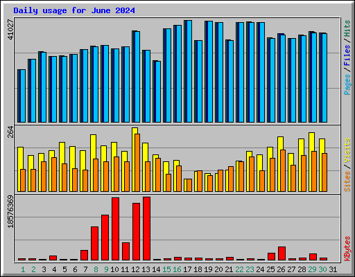 Daily usage for June 2024