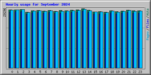 Hourly usage for September 2024