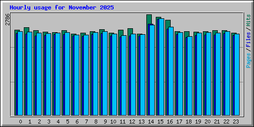 Hourly usage for November 2025