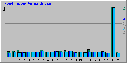 Hourly usage for March 2026