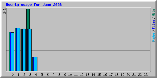 Hourly usage for June 2026