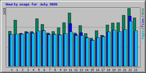 Hourly usage for July 2026